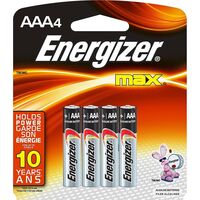 Pile "aaa" paquet de 4 #e92bp4 energizer