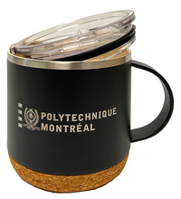 Tasse noire Thermos "Polytechnique Montréal" SM60BK liège