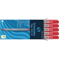 Stylo bille Rouge Schneider Tops 505 boite de 10 RS150802