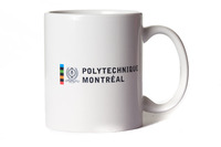 Tasse blanche "École polytechnique" en céramique