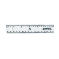 Regle de plastique 6" graduation en 1/16 et mm #41506