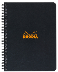 Cahier de note spiral ligné couverture noir Rhodia 193469 *C