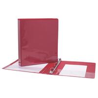 Relieur anneaux en d 1 po. ROUGE pochettes ext/int #CV10RD GEO