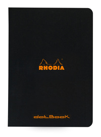 Cahier DOT agrafé 96 pages noir A5 Rhodia #119186