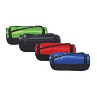 Etui a crayon 2 fermetures coul. asst. #PC-833-AD