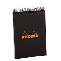 *Bloc note spiral ligné  6 x 8¼ couverture noir Rhodia #165019