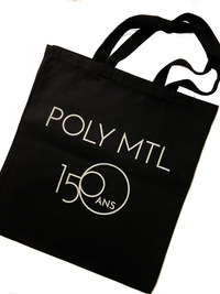 Sac de toile noir POLYMTL 150